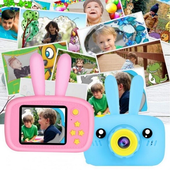Детские фотоаппараты голубой и розовый зайчик - kinder-cam.ru